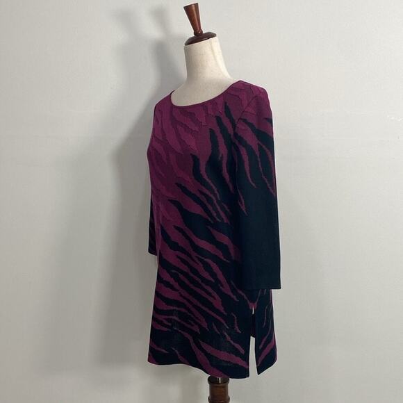 Ming Wang Art to Wear Top Fire Print Women's Small Purple - Picture 7 of 12